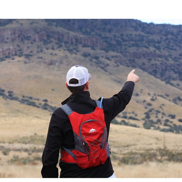 Drift NWT Hydration Backpack With Bladder Red Ripstop Zip Pockets 16"x10" Unisex - Picture 11 of 13